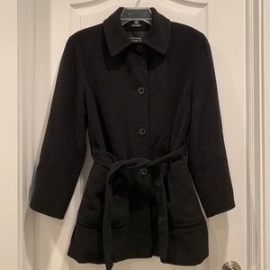 CINZIA ROCCA Black Cupro Coat size 4